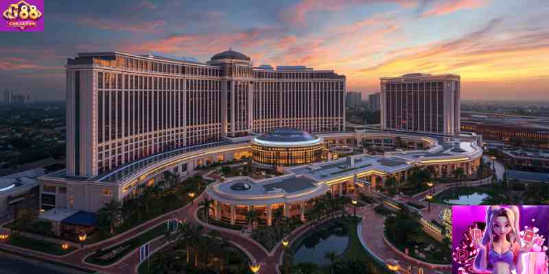 A modern integrated casino resort in Entertainment City, Manila – representing the growth of land-based gaming in the Philippines.